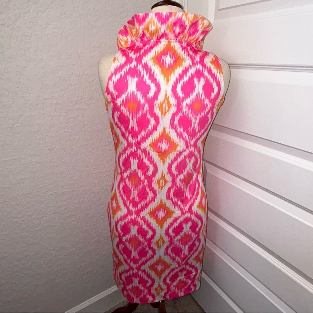Gretchen Scott Designs Pink & Orange Ikat Halter Dress - Picture 3 of 9